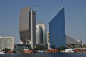 modern buildings along the Creek, Dubai